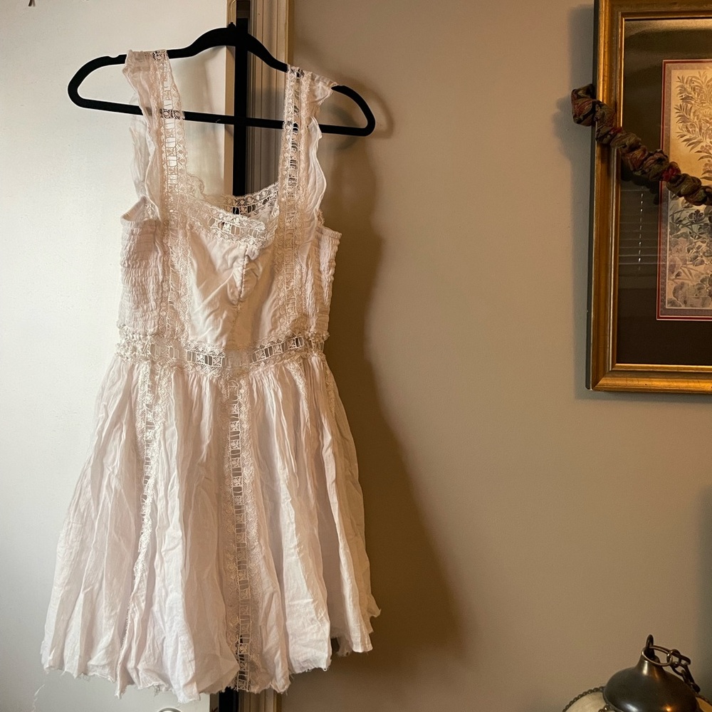 free people lace mini dress XL
